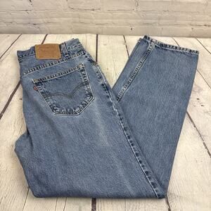 Levis 550 Jeans Mens 36x32 Blue Relaxed Fit Straight Leg YKK